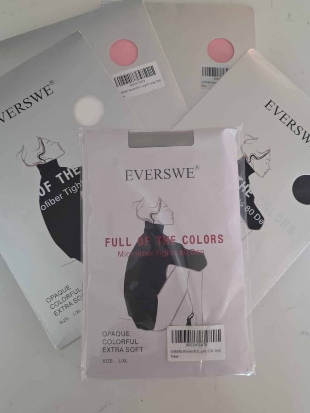 EVERSWE 🩷 Women's Tights 🩷 Size L/XL (5 pairs) 🎀